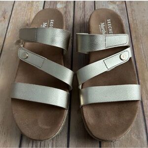 Skechers Women's Sandals with Metallic Straps